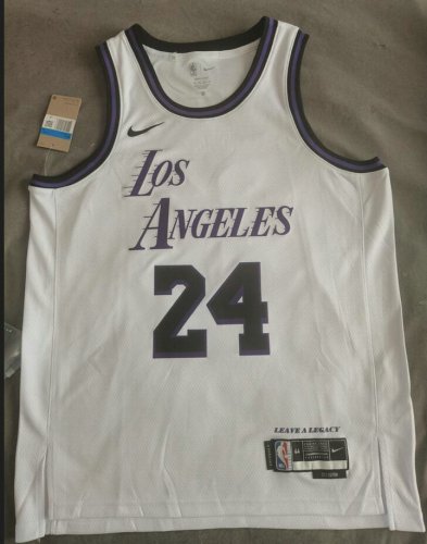 NBA 24 Kobe Bryant Lakers 22-23 city Maillot blanc